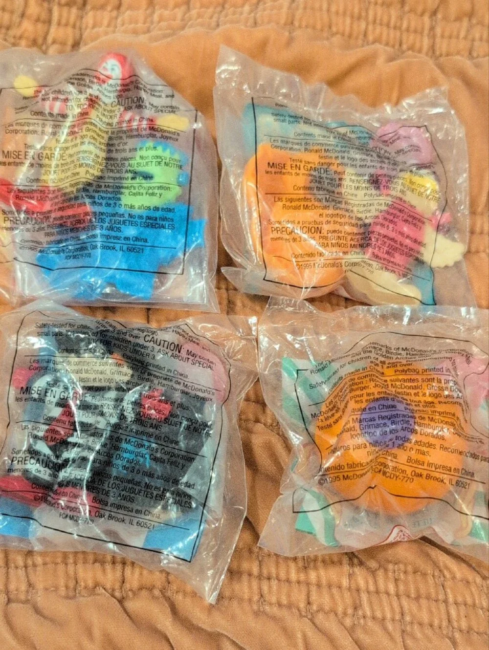 1995 McDonalds Halloween Figurines Set - 4 Pack Factory Sealed New